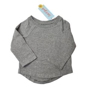 Toddler Girls Sparkle Long Sleeve T-Shirt Cat & Jack Gray NEW